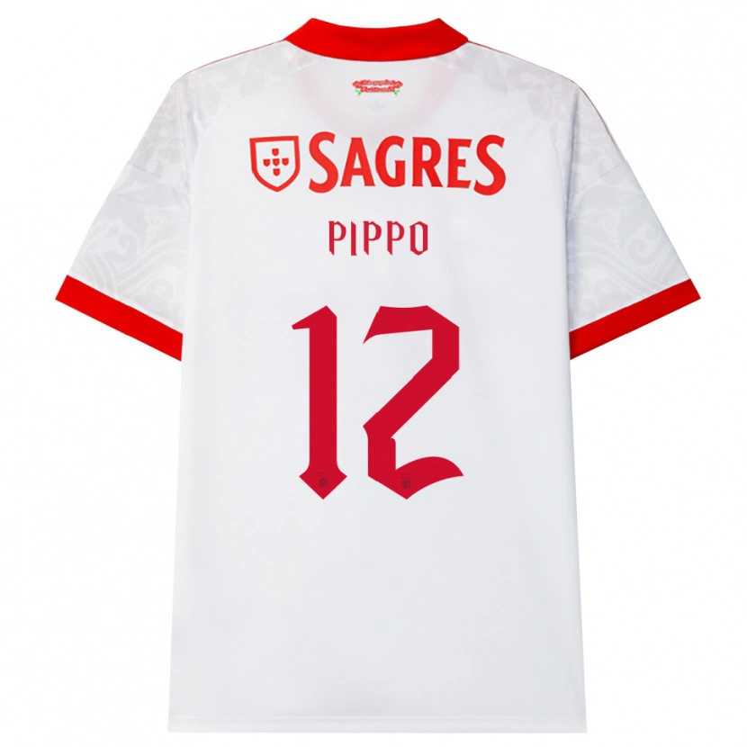 Danxen Hombre Camiseta Pippo #12 Blanco Rojo Amarillo 2ª Equipación 2026/27 La Camisa