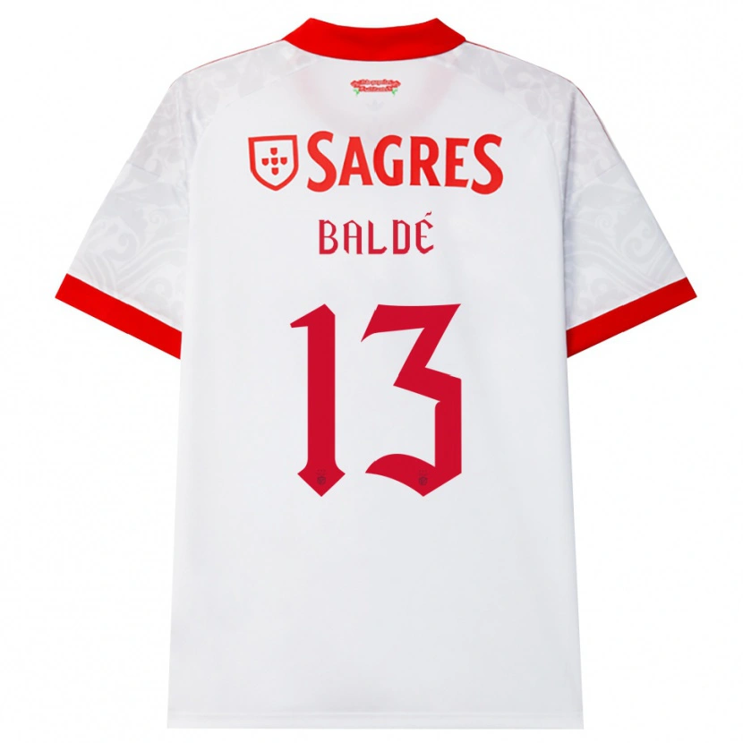 Danxen Hombre Camiseta Afonso Baldé #13 Blanco Rojo Amarillo 2ª Equipación 2026/27 La Camisa