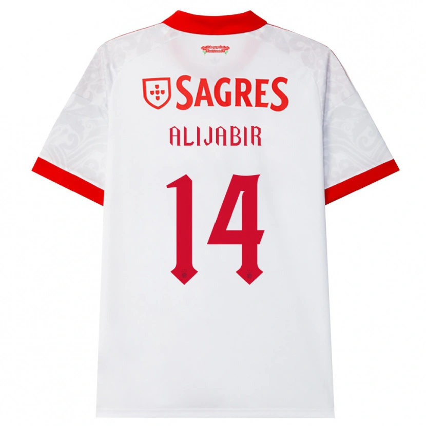 Danxen Hombre Camiseta Sheikhan Alijabir #14 Blanco Rojo Amarillo 2ª Equipación 2026/27 La Camisa