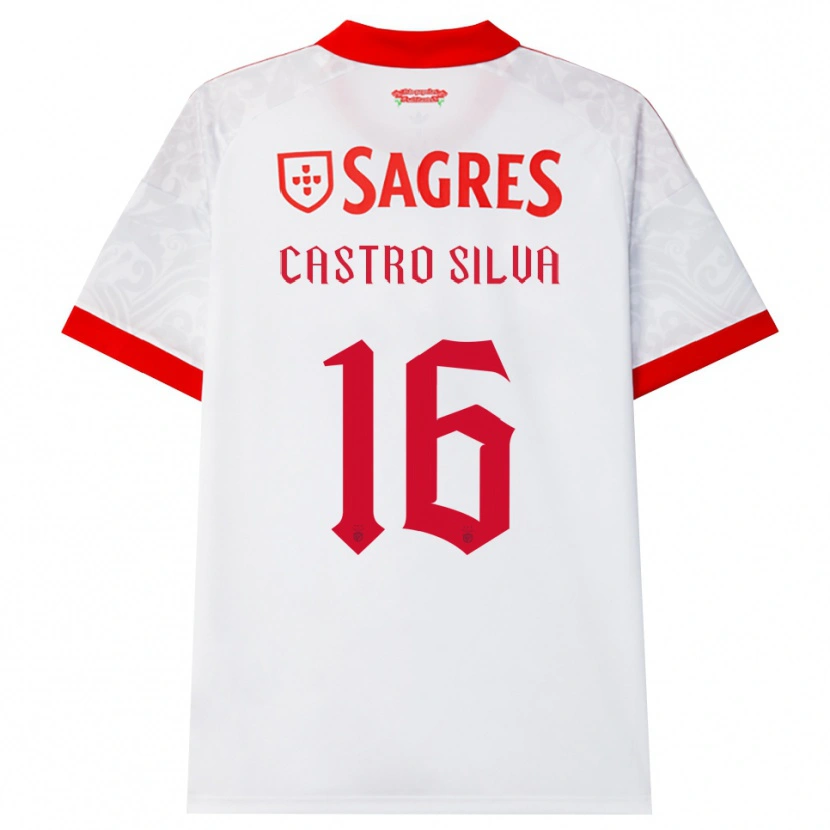 Danxen Hombre Camiseta Guilherme Castro #16 Blanco Rojo Amarillo 2ª Equipación 2026/27 La Camisa