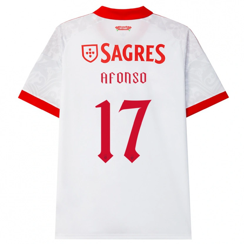 Danxen Hombre Camiseta João Afonso #17 Blanco Rojo Amarillo 2ª Equipación 2026/27 La Camisa