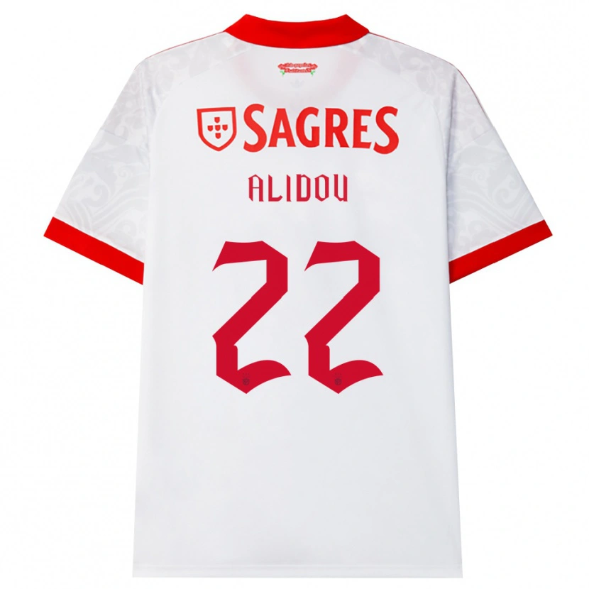 Danxen Hombre Camiseta Marie-Yasmine Alidou #22 Blanco Rojo Amarillo 2ª Equipación 2026/27 La Camisa