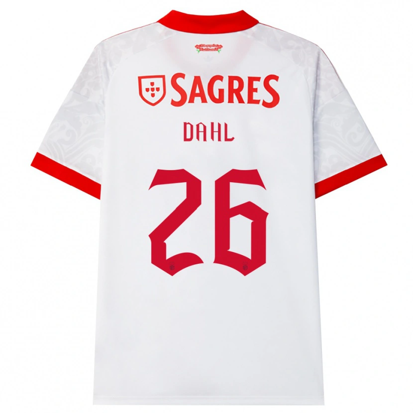 Danxen Hombre Camiseta Samuel Dahl #26 Blanco Rojo Amarillo 2ª Equipación 2026/27 La Camisa