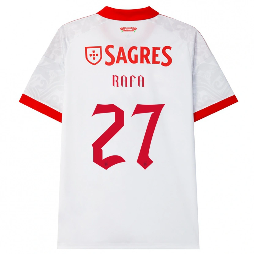 Danxen Hombre Camiseta Rafa Silva #27 Blanco Rojo Amarillo 2ª Equipación 2026/27 La Camisa