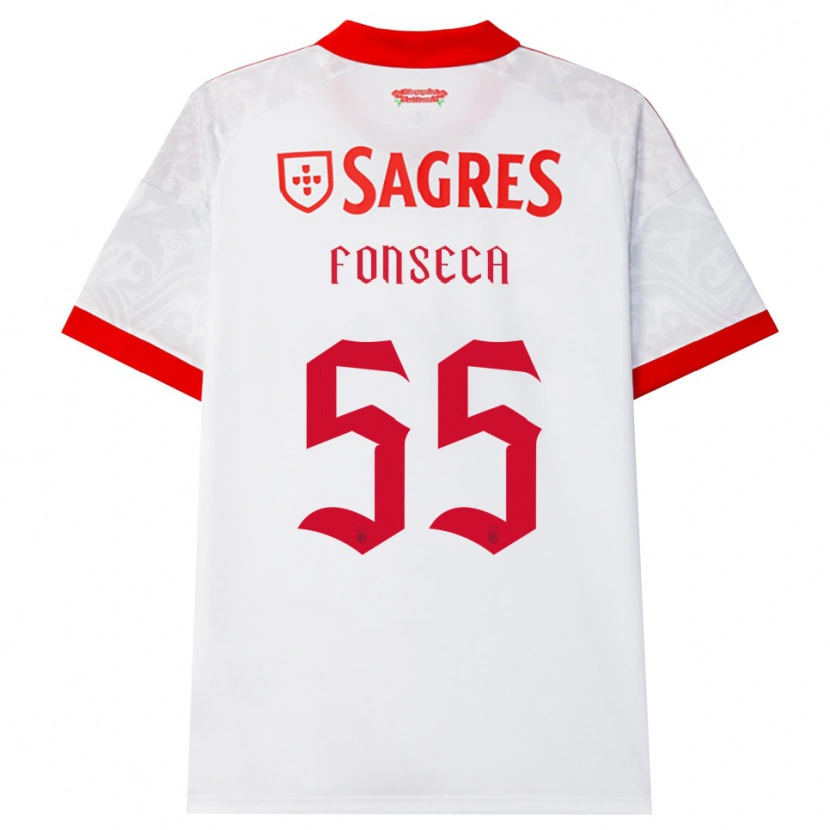 Danxen Hombre Camiseta João Fonseca #55 Blanco Rojo Amarillo 2ª Equipación 2026/27 La Camisa