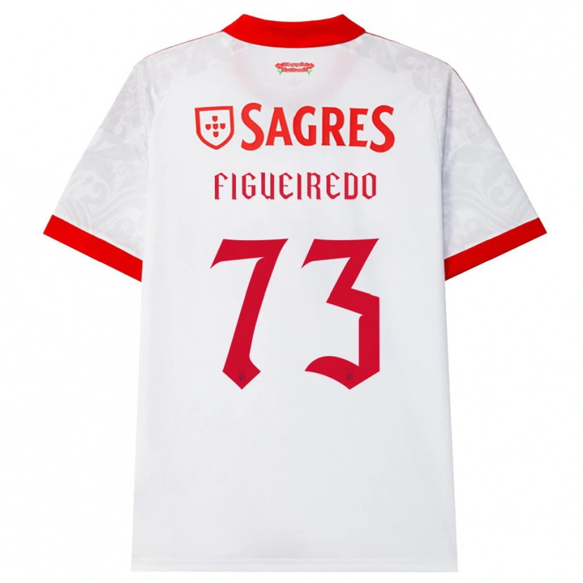 Danxen Hombre Camiseta Miguel Figueiredo #73 Blanco Rojo Amarillo 2ª Equipación 2026/27 La Camisa