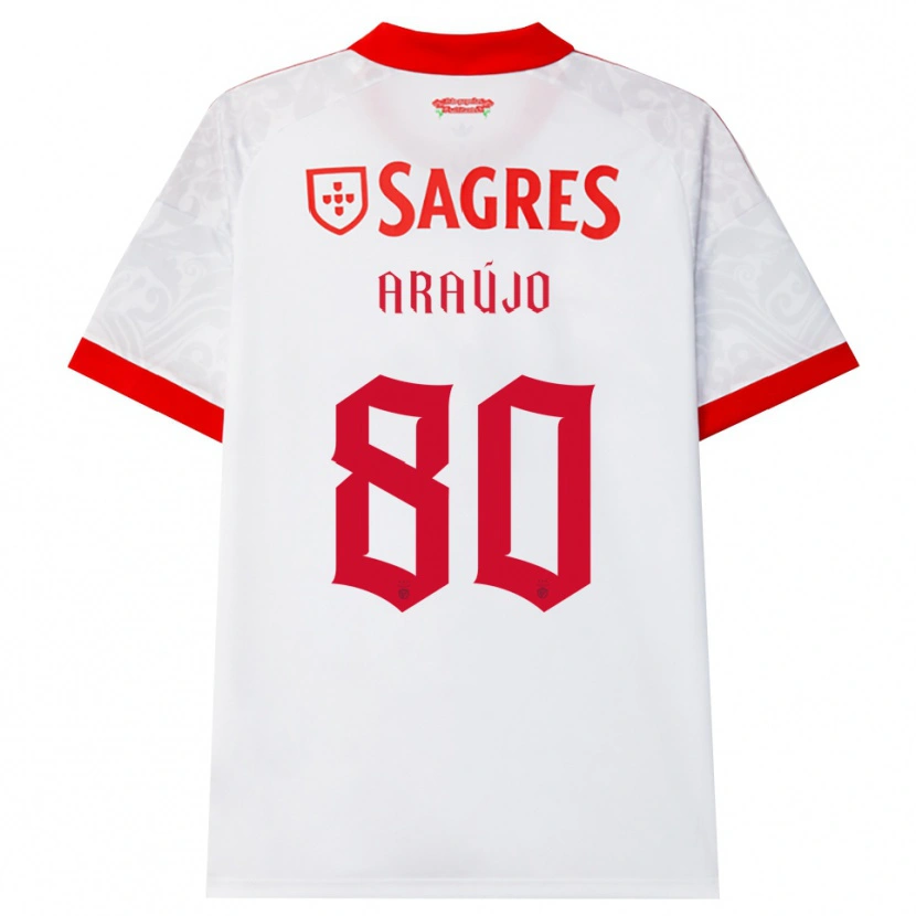 Danxen Hombre Camiseta Laís Araújo #80 Blanco Rojo Amarillo 2ª Equipación 2026/27 La Camisa