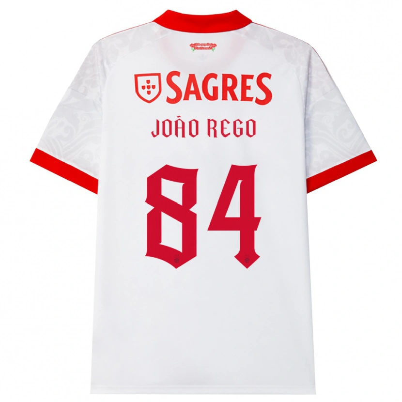Danxen Hombre Camiseta João Rego #84 Blanco Rojo Amarillo 2ª Equipación 2026/27 La Camisa