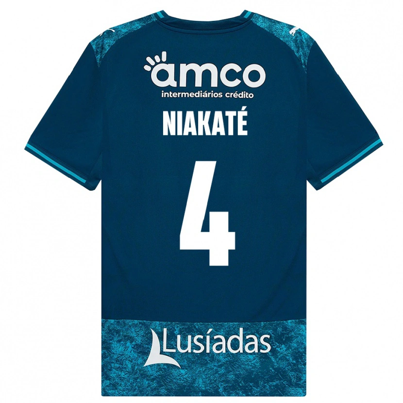 Danxen Hombre Camiseta Sikou Niakaté #4 Grisardodarkslategray Turquesamedio 2ª Equipación 2026/27 La Camisa