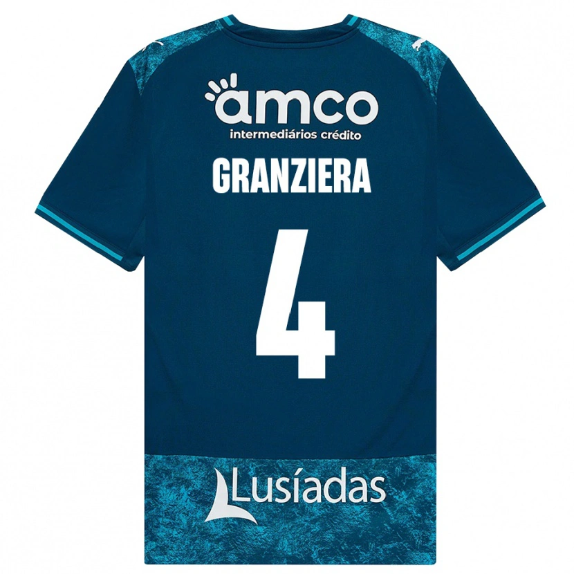 Danxen Hombre Camiseta Emanuele Granziera #4 Grisardodarkslategray Turquesamedio 2ª Equipación 2026/27 La Camisa