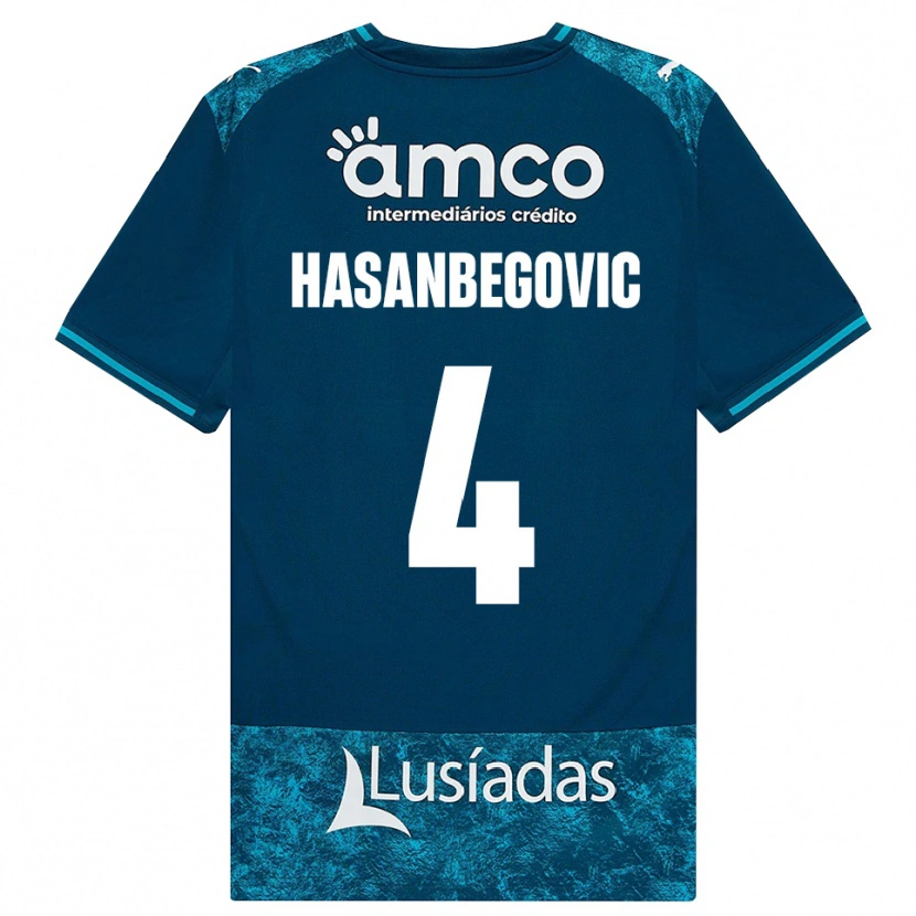 Danxen Hombre Camiseta Melisa Hasanbegović #4 Grisardodarkslategray Turquesamedio 2ª Equipación 2026/27 La Camisa