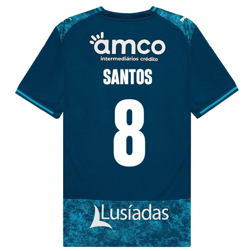 Danxen Hombre Camiseta Vicente Santos #8 Grisardodarkslategray Turquesamedio 2ª Equipación 2026/27 La Camisa