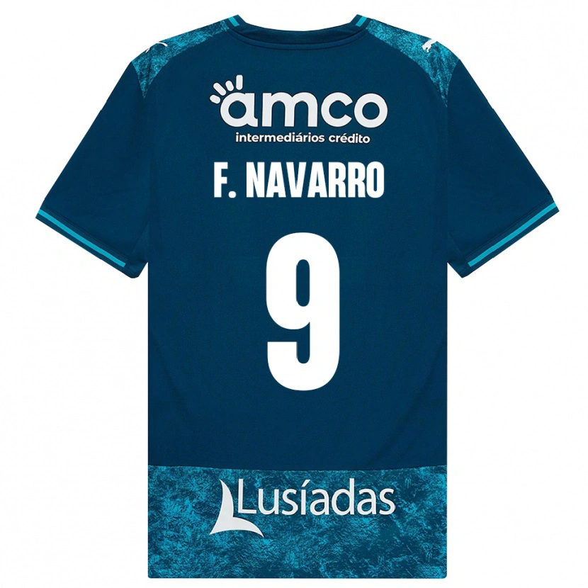 Danxen Hombre Camiseta Fran Navarro #9 Grisardodarkslategray Turquesamedio 2ª Equipación 2026/27 La Camisa
