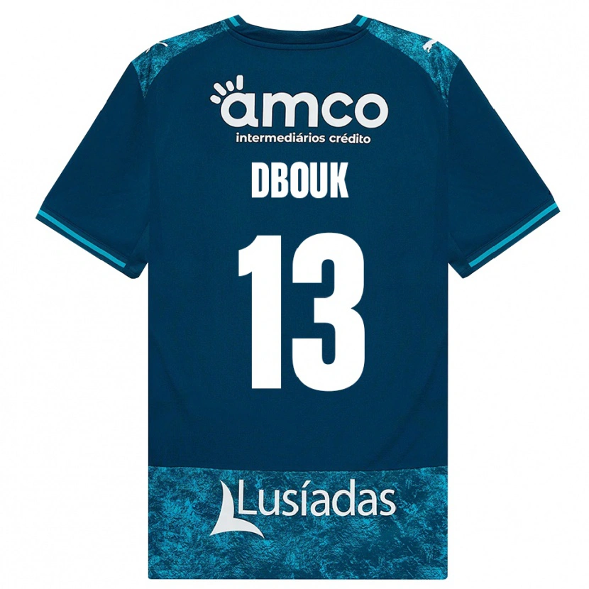 Danxen Hombre Camiseta Gabriel Dbouk #13 Grisardodarkslategray Turquesamedio 2ª Equipación 2026/27 La Camisa