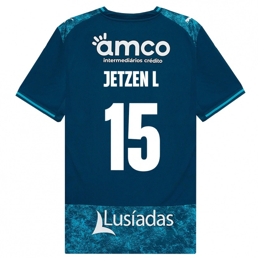 Danxen Hombre Camiseta Jetzen Lopes #15 Grisardodarkslategray Turquesamedio 2ª Equipación 2026/27 La Camisa
