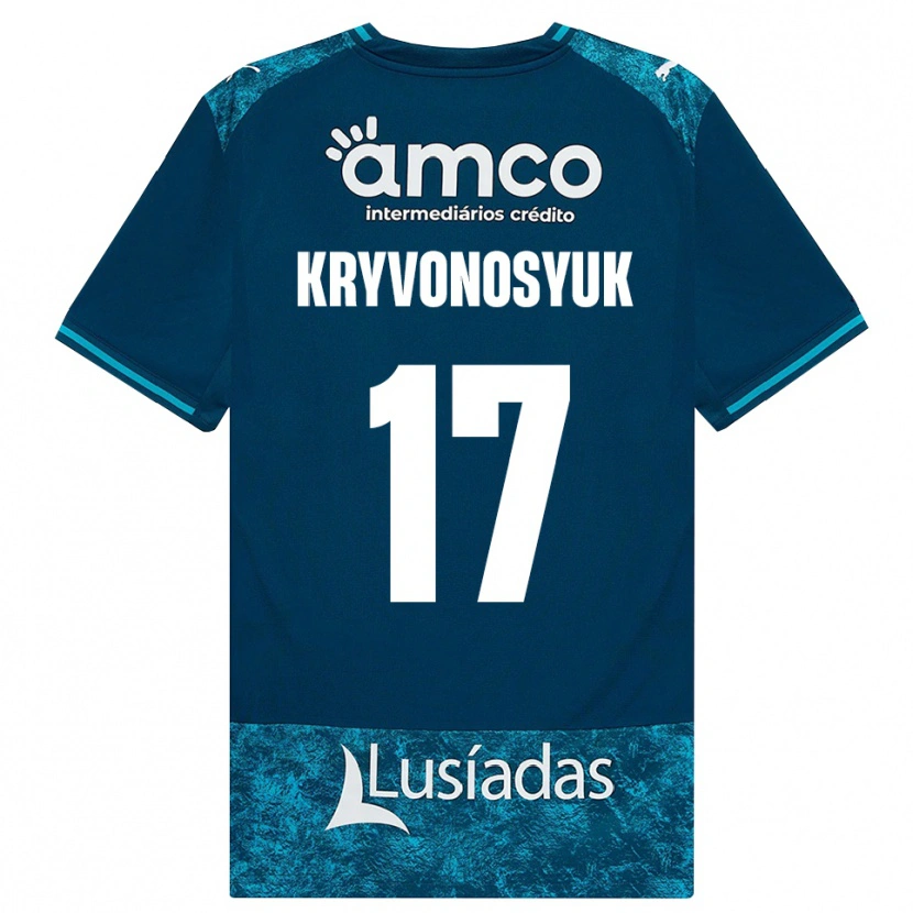 Danxen Hombre Camiseta Leonardo Kryvonosyuk #17 Grisardodarkslategray Turquesamedio 2ª Equipación 2026/27 La Camisa
