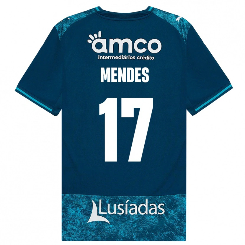 Danxen Hombre Camiseta Joe Mendes #17 Grisardodarkslategray Turquesamedio 2ª Equipación 2026/27 La Camisa