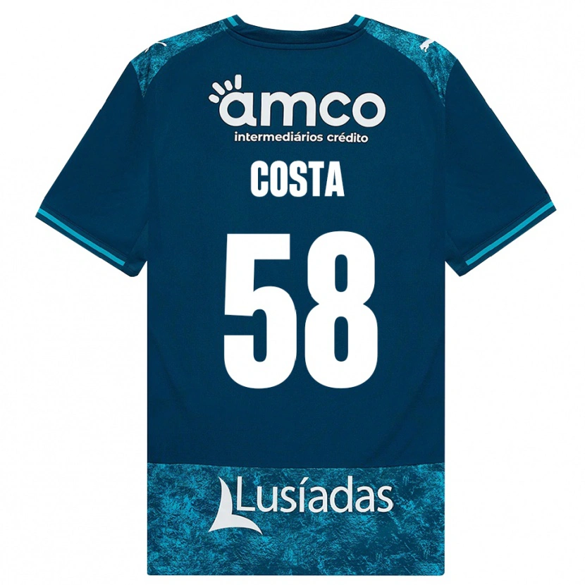 Danxen Hombre Camiseta Flinto Costa #58 Grisardodarkslategray Turquesamedio 2ª Equipación 2026/27 La Camisa