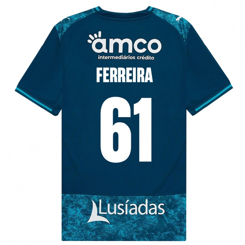 Danxen Hombre Camiseta Tiago Ferreira #61 Grisardodarkslategray Turquesamedio 2ª Equipación 2026/27 La Camisa