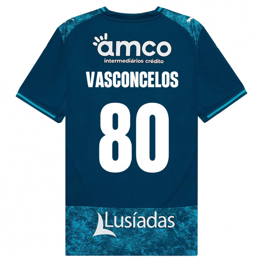Danxen Hombre Camiseta Vasconcelos #80 Grisardodarkslategray Turquesamedio 2ª Equipación 2026/27 La Camisa