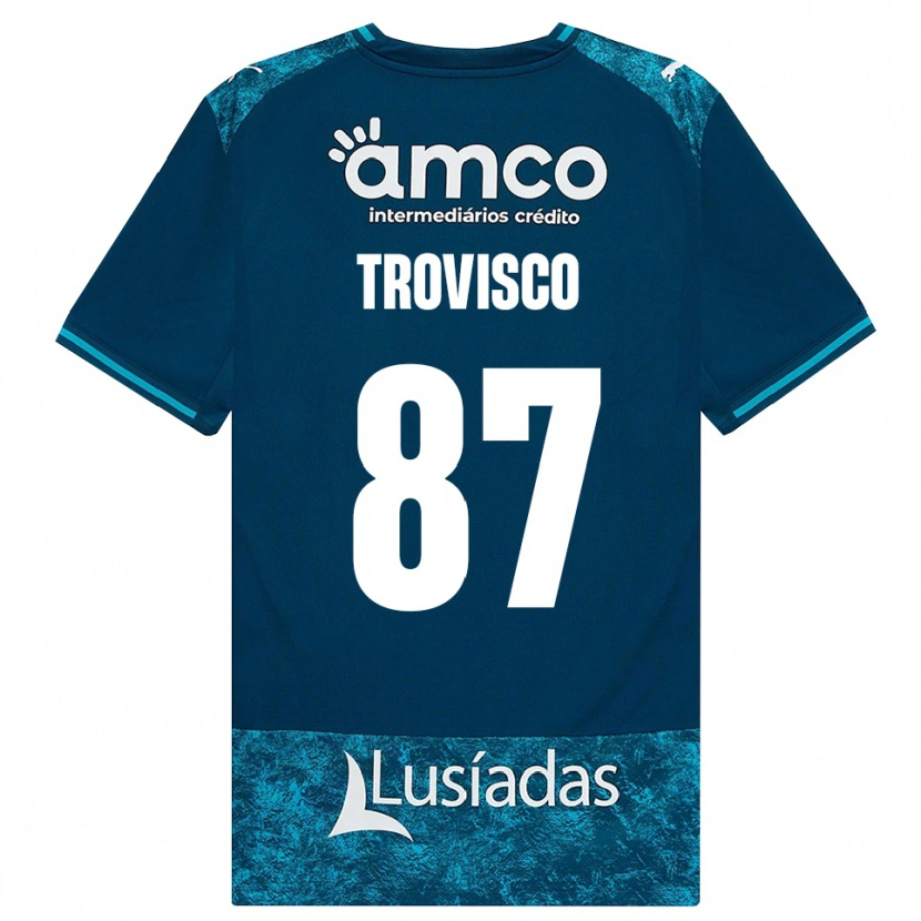 Danxen Hombre Camiseta João Trovisco #87 Grisardodarkslategray Turquesamedio 2ª Equipación 2026/27 La Camisa