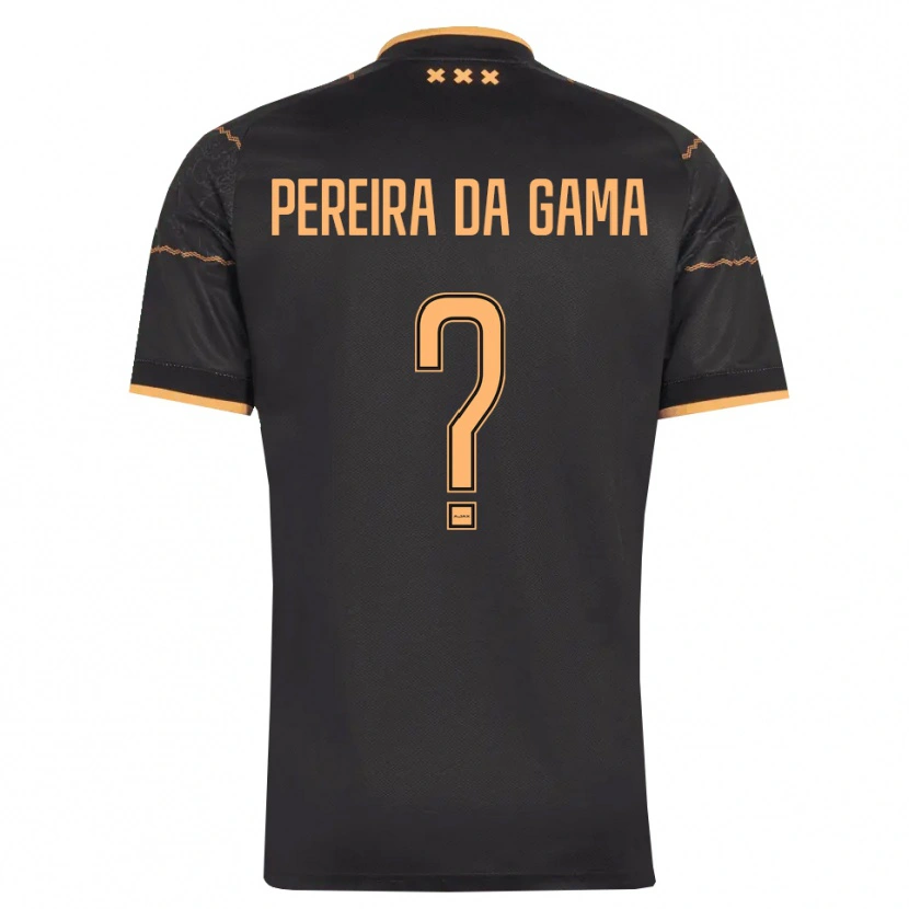 Danxen Hombre Camiseta Haniel Pereira Da Gama #0 Negro Naranja 2ª Equipación 2026/27 La Camisa