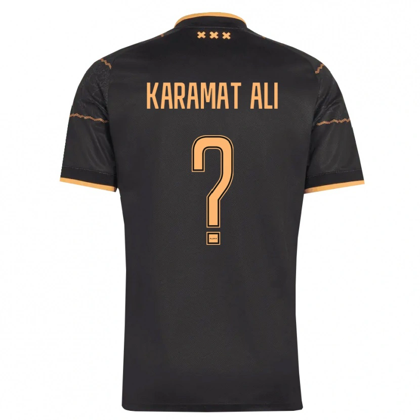 Danxen Hombre Camiseta Yaïr Karamat Ali #0 Negro Naranja 2ª Equipación 2026/27 La Camisa