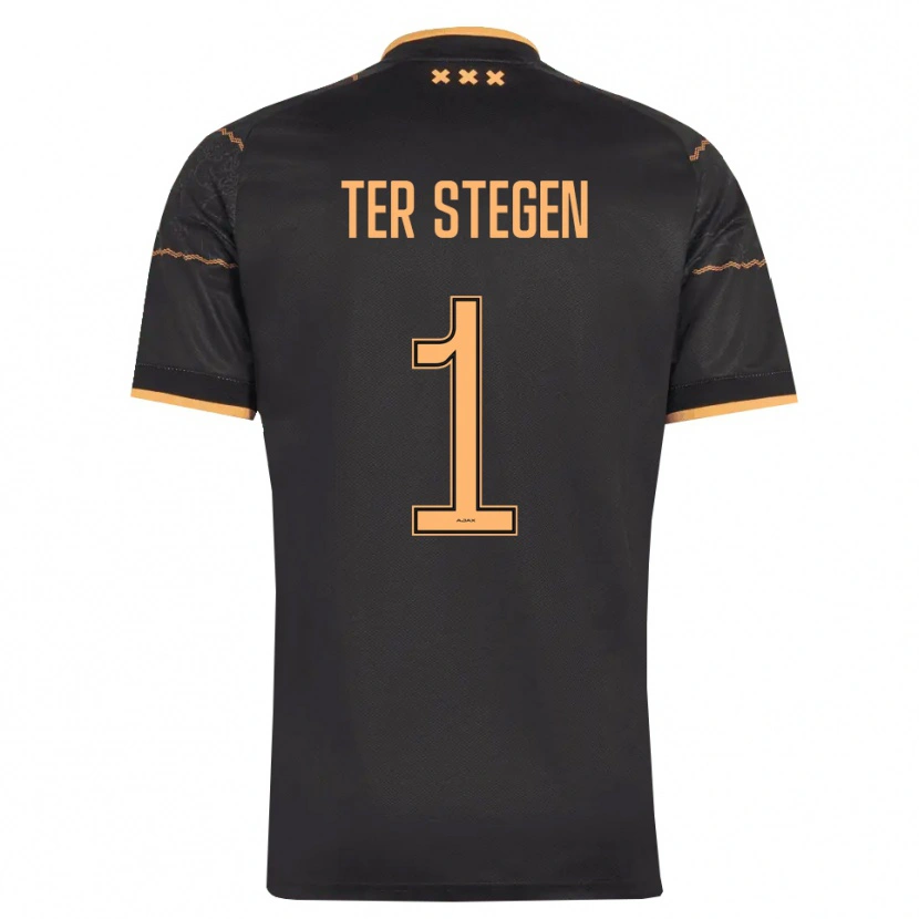 Danxen Hombre Camiseta Marc-André Ter Stegen #1 Negro Naranja 2ª Equipación 2026/27 La Camisa