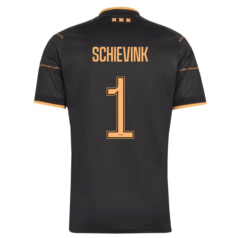 Danxen Hombre Camiseta Floris Schievink #1 Negro Naranja 2ª Equipación 2026/27 La Camisa