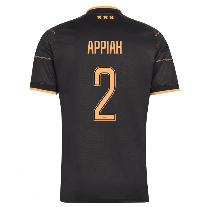 Danxen Hombre Camiseta Avery Appiah #2 Negro Naranja 2ª Equipación 2026/27 La Camisa