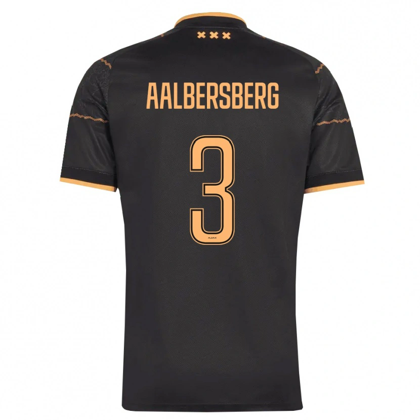Danxen Hombre Camiseta Miles Aalbersberg #3 Negro Naranja 2ª Equipación 2026/27 La Camisa