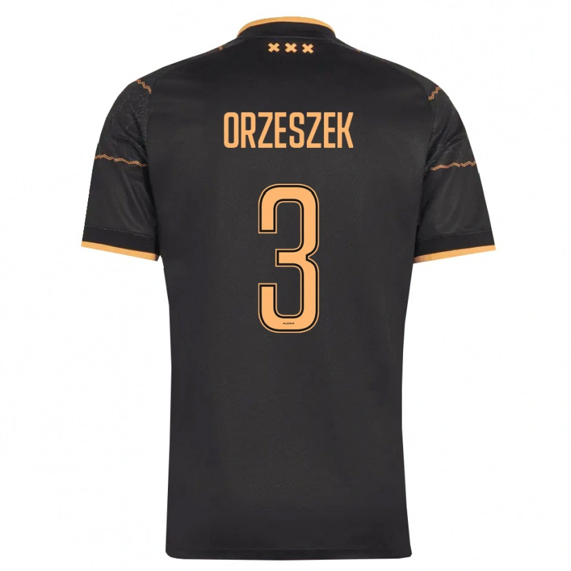 Danxen Hombre Camiseta Zane Orzeszek #3 Negro Naranja 2ª Equipación 2026/27 La Camisa