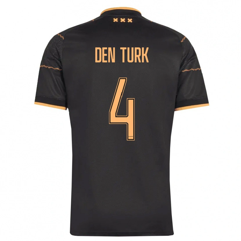 Danxen Hombre Camiseta Deau Den Turk #4 Negro Naranja 2ª Equipación 2026/27 La Camisa