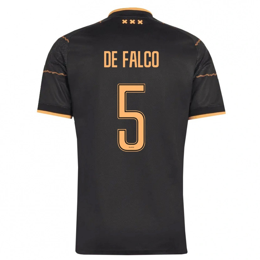 Danxen Hombre Camiseta Sinclair De Falco #5 Negro Naranja 2ª Equipación 2026/27 La Camisa