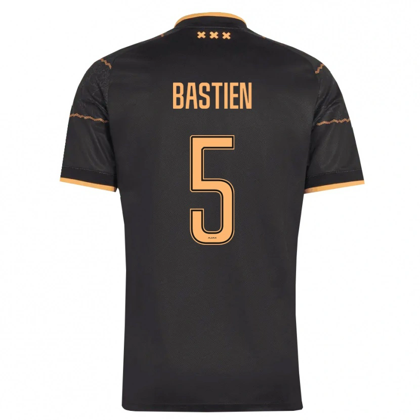 Danxen Hombre Camiseta Joshua Bastien #5 Negro Naranja 2ª Equipación 2026/27 La Camisa