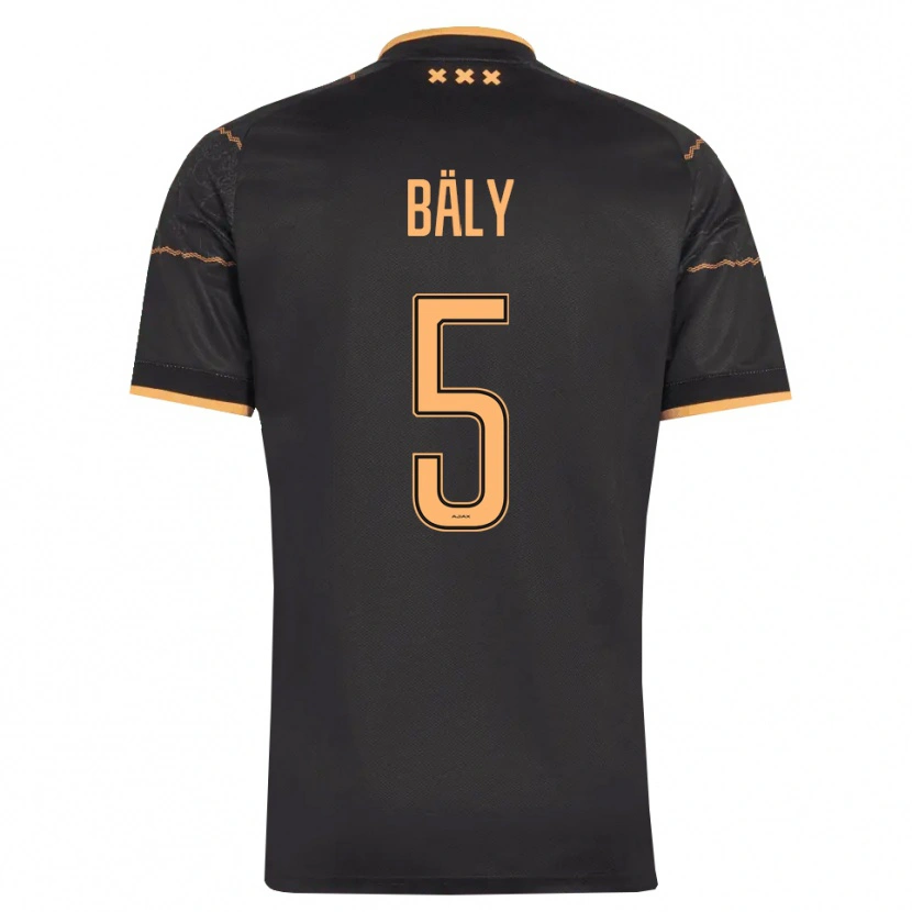 Danxen Hombre Camiseta Darryl Bäly #5 Negro Naranja 2ª Equipación 2026/27 La Camisa