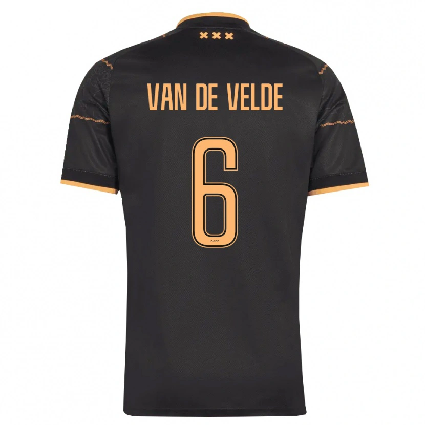 Danxen Hombre Camiseta Jonna Van De Velde #6 Negro Naranja 2ª Equipación 2026/27 La Camisa