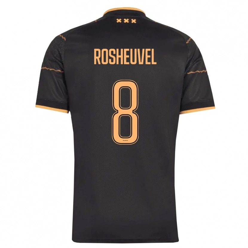 Danxen Hombre Camiseta Darren Rosheuvel #8 Negro Naranja 2ª Equipación 2026/27 La Camisa