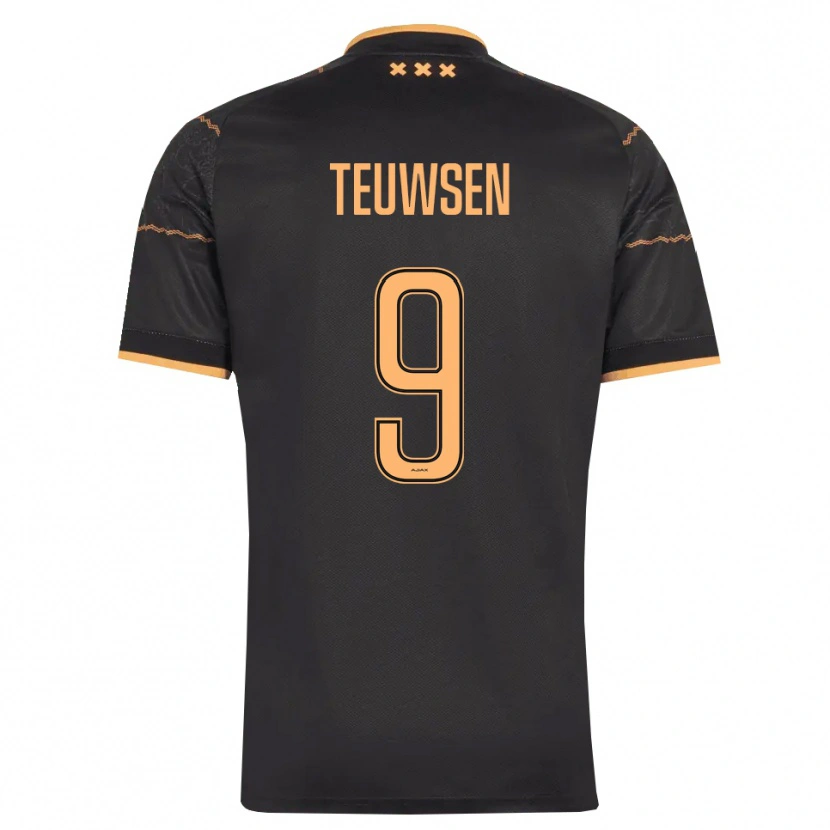 Danxen Hombre Camiseta Tyrese Teuwsen #9 Negro Naranja 2ª Equipación 2026/27 La Camisa