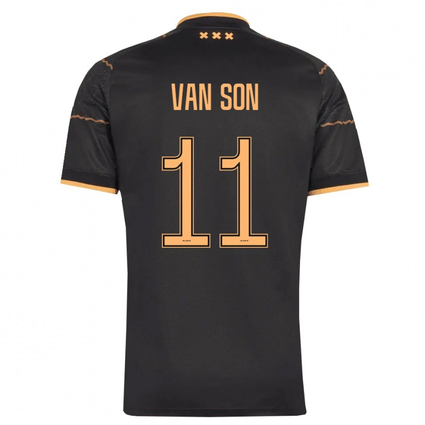 Danxen Hombre Camiseta Daniël Van Son #11 Negro Naranja 2ª Equipación 2026/27 La Camisa