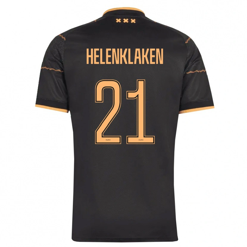 Danxen Hombre Camiseta Sjors Helenklaken #21 Negro Naranja 2ª Equipación 2026/27 La Camisa