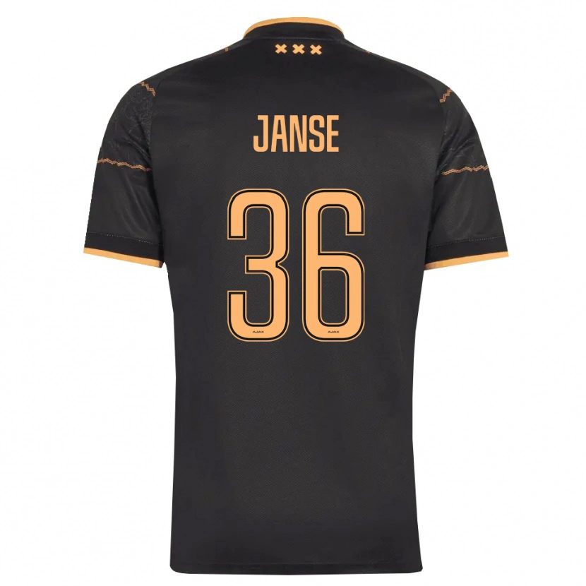 Danxen Hombre Camiseta Dies Janse #36 Negro Naranja 2ª Equipación 2026/27 La Camisa