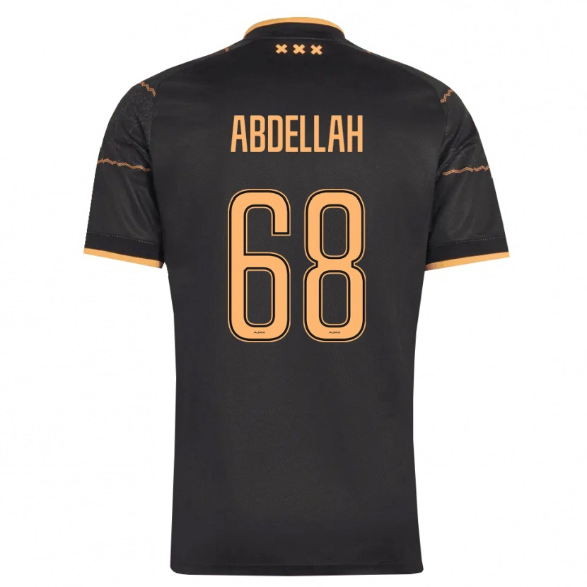 Danxen Hombre Camiseta Abdellah Ouazane #68 Negro Naranja 2ª Equipación 2026/27 La Camisa