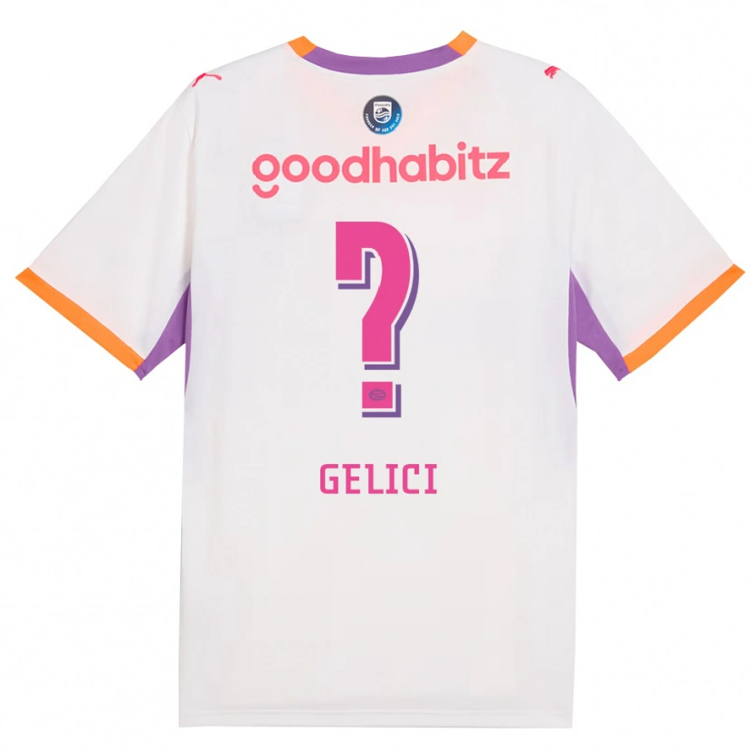 Danxen Hombre Camiseta Dani Gelici #0 Blanco Púrpura Naranja 2ª Equipación 2026/27 La Camisa