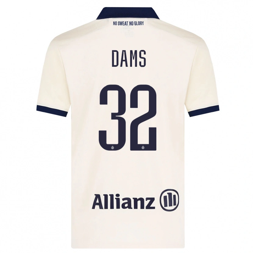 Danxen Hombre Camiseta Matteo Dams #32 Beige Negro 2ª Equipación 2026/27 La Camisa