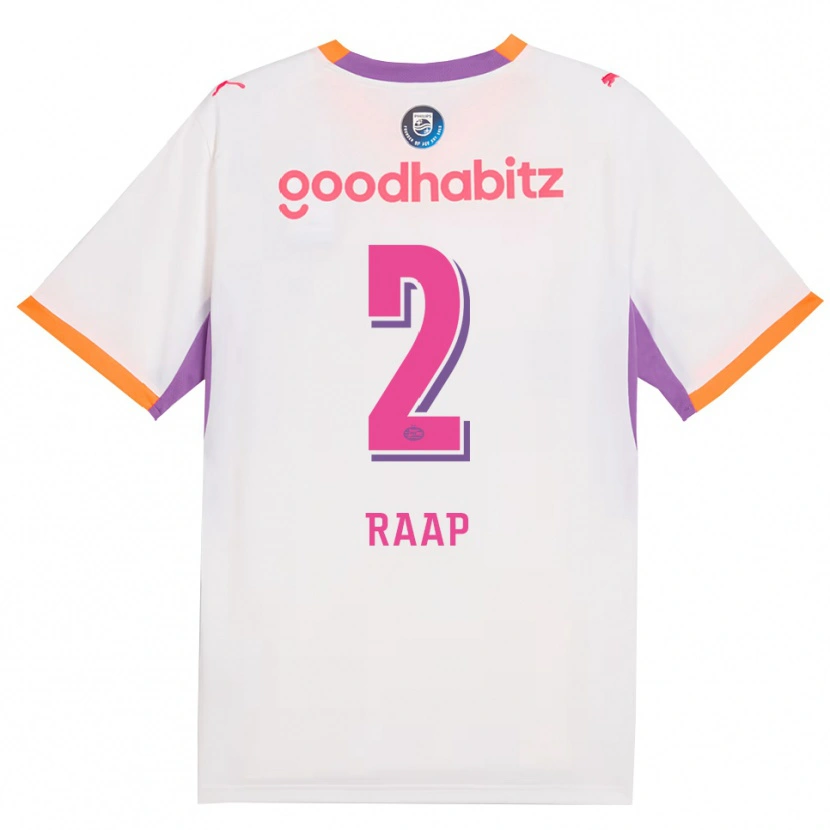 Danxen Hombre Camiseta Yiandro Raap #2 Blanco Púrpura Naranja 2ª Equipación 2026/27 La Camisa