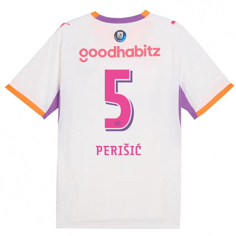 Danxen Hombre Camiseta Ivan Perišić #5 Blanco Púrpura Naranja 2ª Equipación 2026/27 La Camisa