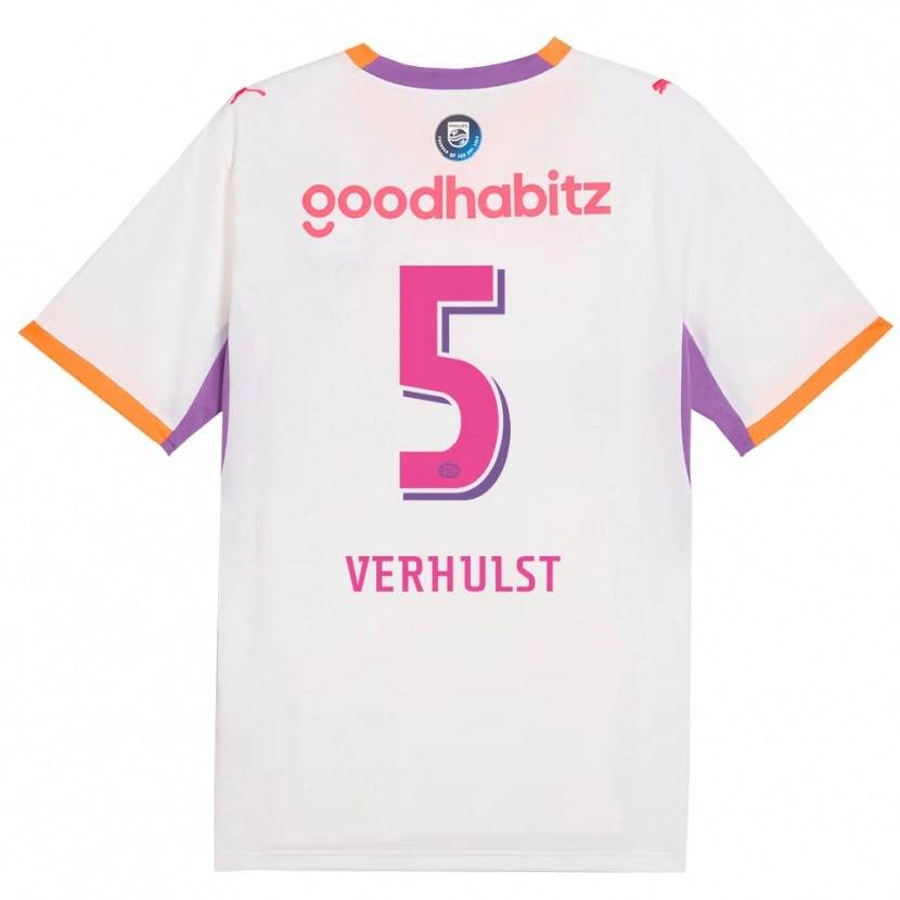 Danxen Hombre Camiseta Gino Verhulst #5 Blanco Púrpura Naranja 2ª Equipación 2026/27 La Camisa