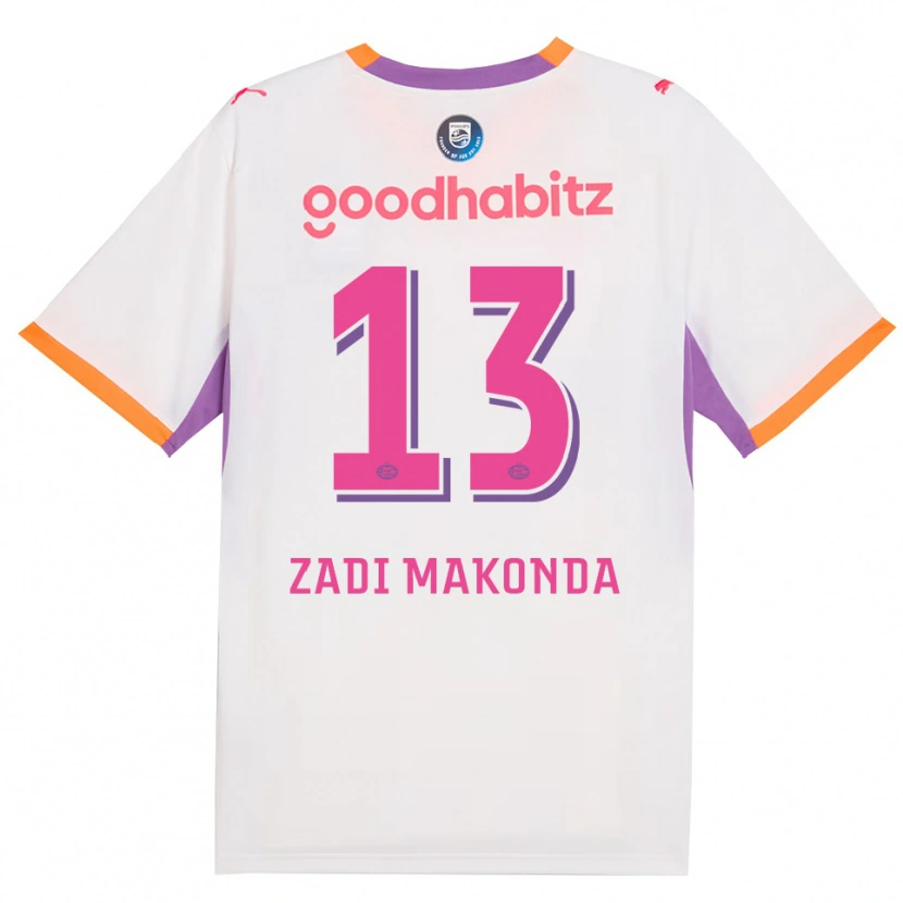 Danxen Hombre Camiseta David Zadi Makonda #13 Blanco Púrpura Naranja 2ª Equipación 2026/27 La Camisa