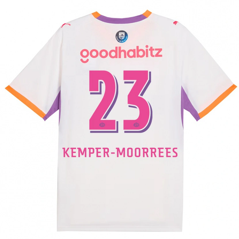 Danxen Hombre Camiseta Myrthe Kemper-Moorrees #23 Blanco Púrpura Naranja 2ª Equipación 2026/27 La Camisa